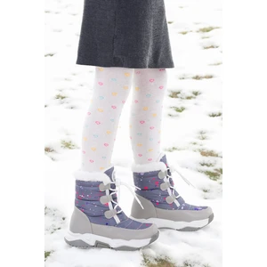 Kiko Kids Bambu Bağcıklı Kız Çocuk Kar Botu Füme - Fuşya
