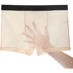 Heloshe Erkek Beyaz Tül Siyah Biyeli Sexy Fantezi Boxer