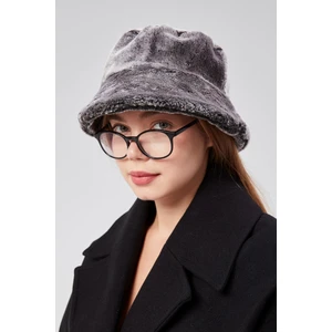Peluş Bucket Kadın Balıkçı Şapkası Yumuşak ve Tüylü Kadın Şapkası