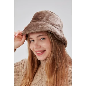 Peluş Bucket Kadın Balıkçı Şapkası Yumuşak ve Tüylü Kadın Şapkası