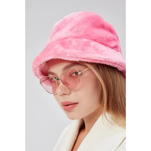 Peluş Bucket Kadın Balıkçı Şapkası Yumuşak ve Tüylü Kadın Şapkası