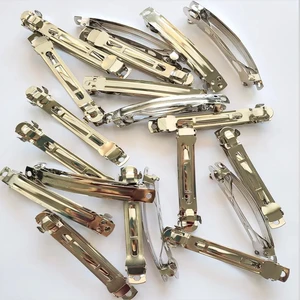 TıkTık AL 50 Adet 6 cm Gümüş Renk Metal Otomatik Toka Boş Süslenmemiş