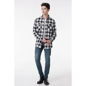 Luke Slim Fit Dar Kesim Düşük Bel Koyu Mavi Esnek Jean Kot Pantolon