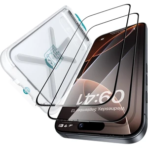 M.tk moveteck Apple iPhone 16 Pro Uyumlu Ekran Koruyucu Cam Make It Easy Uygulama Aparatlı Gorilla Glas Hd Full Glue