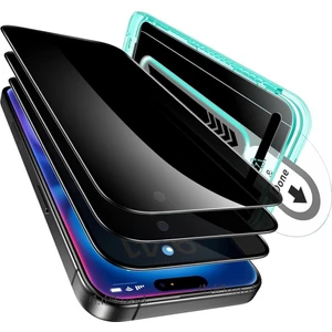 M.tk moveteck Apple iPhone 16 Plus Uyumlu Ekran Koruyucu Hayalet Cam Uygulama Aparatlı X-Grade Gorilla Glas Make It