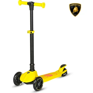 Lisanslı L5 Katlanabilir Işıklı 3 Tekerlekli Çocuk Scooter Sarı