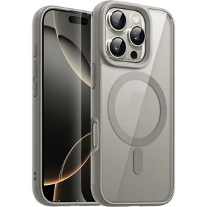 M.TK Moveteck Apple iPhone 16 Pro Max Kılıf Krom Mika Magsafe Arkası Şeffaf Hassas Butonlu Mat Yumuşak Renkli Kenarlı