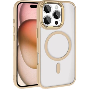 M.TK Moveteck Apple iPhone 16 Pro Max Kılıf Krom Mika Magsafe Arkası Şeffaf Hassas Butonlu Mat Yumuşak Renkli Kenarlı