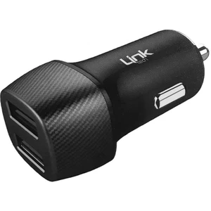 Linktech C490 Çift Girişli Araç Içi Şarj Aleti Adaptör (Başlık) 2.4A Siyah