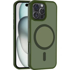Apple Iphone 16 Pro Max Kılıf Renkli Kenarlı Arkası Buzlu Magsafeli Sio Kapak