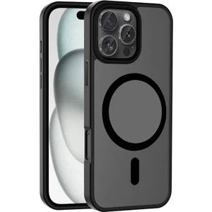 Apple Iphone 16 Pro Max Kılıf Renkli Kenarlı Arkası Buzlu Magsafeli Sio Kapak