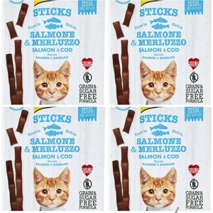 Sticks Somon & Atlantik Morina Tahılsız Ödül Çubukları 20 gr x 4 Paket