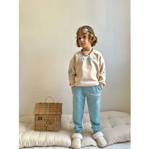 Jolly Kids Erkek Çocuk Fashion Yazı Baskılı Sweatshirt Takım