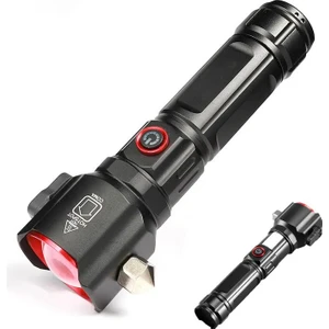 OR-2210-TG Şarjlı El Feneri, Teleskopik Zoom Özellikli Acil Durum El Feneri, 8800 Mah Pil 30 Watt