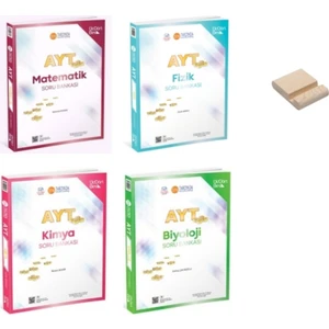 ÜçDörtBeş Yayınları AYT Matematik Fizik Kimya ve Biyoloji Soru Bankası 4’lü Set - Telefon Tutucu