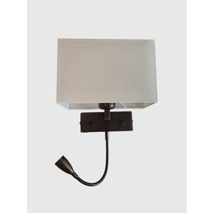 Otel Tipi Yatakbaşı LED Okuma Lambalı Abajurlu Aplik