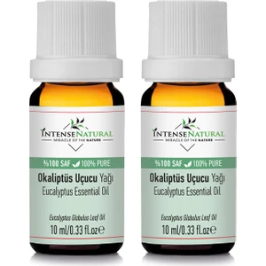 Intense Natural Okaliptüs Uçucu Yağı 10 ml x 2 %100 Saf ve Doğal Eucalyptus Essential Oil