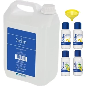 80° Limon Kolonyası 5 Lt Bidon + 4 Adet 35 ml Mini Kolonya + Dolum Hunisi