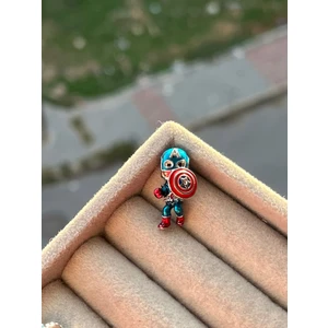 Asaf Accessory The Avengers Captain America Charm / Gümüş Kaplama