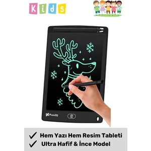 Premium LCD Ekranlı Kalemli Dijital Çizim Tableti Yazı Tahtası Boyama Resim Akıllı Tablet 8,5 Inç