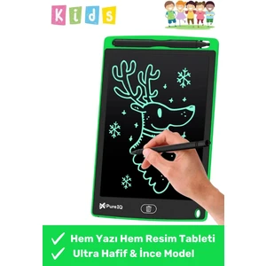 Premium LCD Ekranlı Kalemli Dijital Çizim Tableti Yazı Tahtası Boyama Resim Akıllı Tablet 8,5 Inç