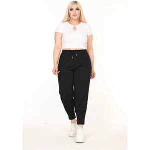 Kışlık Rahat Kalıp Likralı Büyük Beden Interlok Pantolon