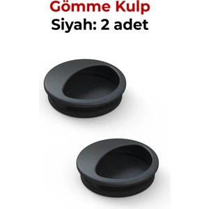 Gömme Kulp Siyah 2 adet