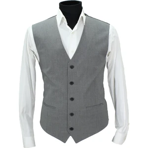 Mentor Regalo Erkek Yelek V Yaka Gri Desenli 50639