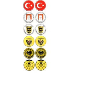 Plaka Damla Sticker Etiket Pulu Suya Güneşe Dayanaklı Kaliteli (Türkiye-Adac) Model 18