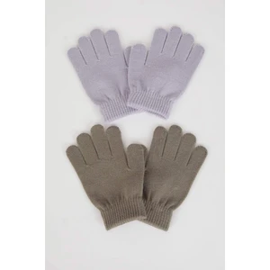 Kız Çocuk 2'li Triko Eldiven C8147A824WN