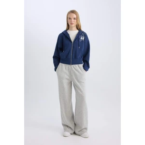 Coool Wide Leg Geniş Bol Paça Eşofman Altı Beli Lastikli Bağcıklı Cepli Basic Düz B3345AX24WN