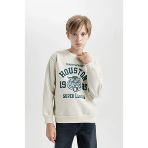 Erkek Çocuk Bisiklet Yaka Baskılı Sweatshirt D3030A824WN