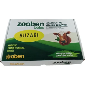 Zooben Buzağı Bolus 51 gr x 12 adet Bolus buzağı takviyesi gıda