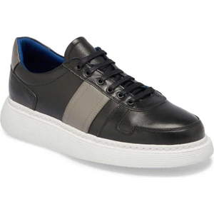 Siyah Hakiki Deri Erkek Sneaker - E24I1AY56810-A43