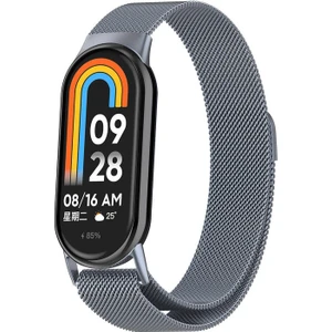 Xiaomi Mi Band 8 Milanese Loop Kordon Koyu Gri