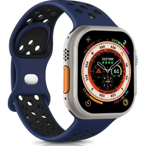 Apple Watch Series 10 42MM Kordon Rainbow Band Lacivert Siyah