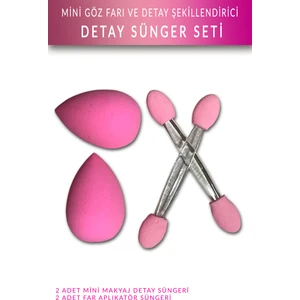 Detay Sünger Seti - Mini Makyaj Süngeri Far Aplikatörü