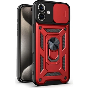 Apple iPhone 16 Kılıf Impact Resistant Kırmızı