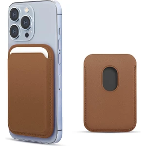 Apple iPhone 16 Pro Max Leather Wallet Magsafe Kahverengi