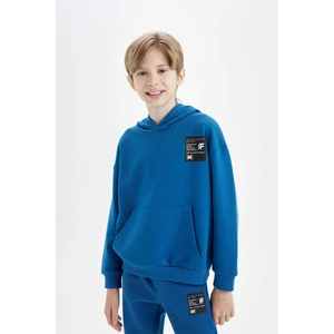 Erkek Çocuk Oversize Geniş Kalıp Kapüşonlu Cepli Okul Sweatshirt D1644A824AU
