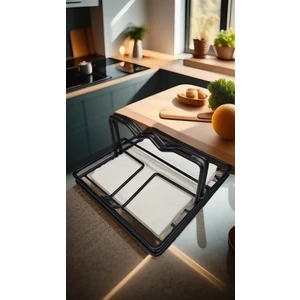 Siyah Metal Modern Peçetelik