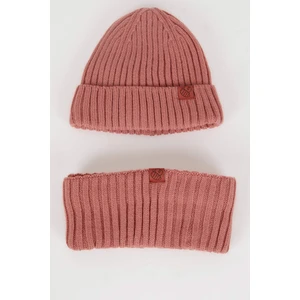 Kız Bebek 2'li Takım Boyunluk Bere