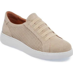 Bej Süet Deri Kadın Sneaker - K24I1AY67338-B79  Bej