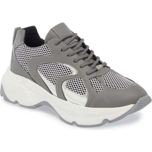 Gri Vegan-Tekstil Kadın Sneaker - K24I1AY67364-Q4T  Gri