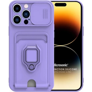 Apple iPhone 16 Pro Max Kılıf Multifunction Silicone Lila
