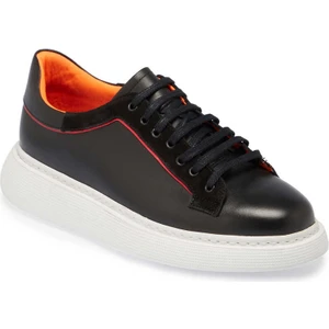 Siyah Deri Erkek Sneaker - E24I1AY56837-A43  Siyah