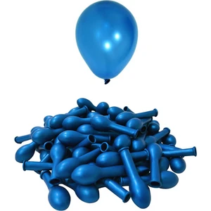 Patladı Gitti 5 Inç Metalik Mavi Mini Balon 10 Adet