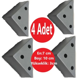 Üçgen, piramit Mobilya ayağı 3 cm Gri 4 Adet