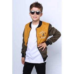 Erkek Çocuk Kolej Ceket Fermuarlı Baskılı Cepli C32