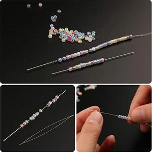 1 Adet 12 Cm Karnıyarık Boncuk Dizme İğne İğnesi